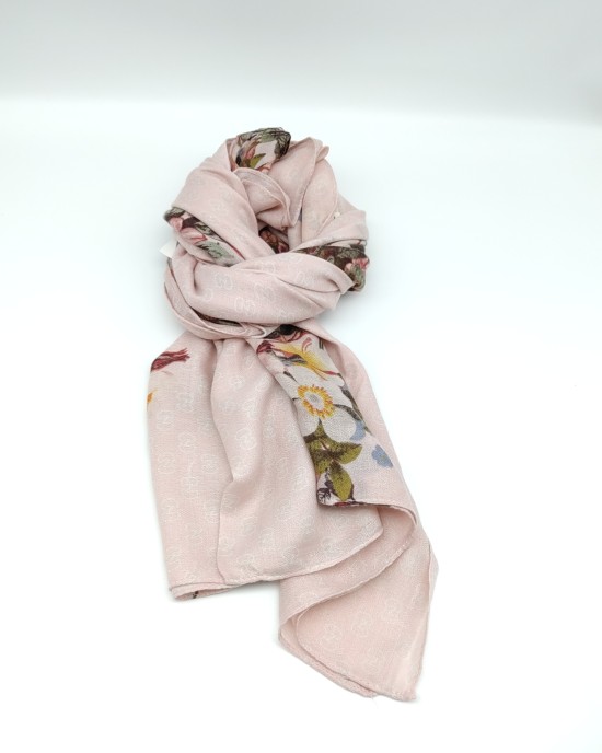 Pink butterfly bird scarf